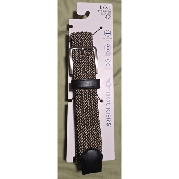 Dockers black/khaki fabric belt L/XL - Picture 1 of 4